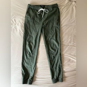 Cargo Drawstring Jogger Pants - Olive